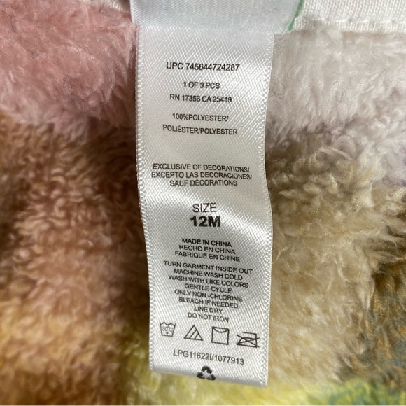 Little Me Plaid Fleece Hooded Cardigan - Picture 4 of 6